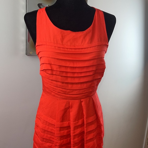 Eva Franco Anthropologie Spicy Orange Sleevesless Dress - Picture 4 of 11